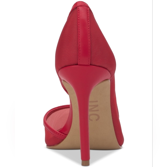 INC INTERNATIONAL CONCEPTS Kenjay D'orsay Red Mesh Stiletto Heel Pumps Size 8 - Picture 4 of 8
